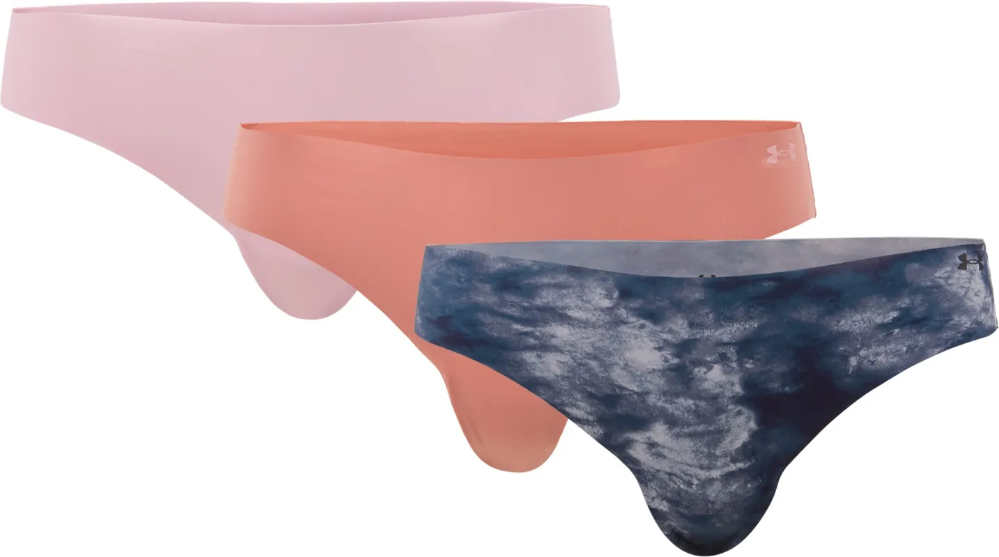UA Pure Stretch 3-Pack Printed No Show Thong - Women's|-|String invisible imprimé UA Pure Stretch (lot de 3) - Femme sold by Altitude Sports