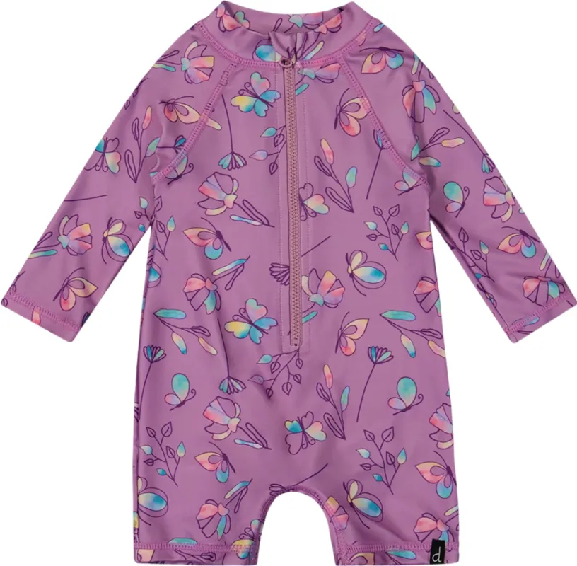 Printed Long Sleeve One-Piece Rashguard - Little Girl  |-|Maillot de surf une-pièce à manches longues - Petite fille sold by Altitude Sports