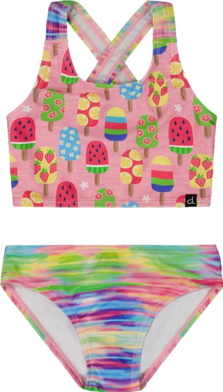 Multicolored Printed Two-Piece Swimsuit - Little Girl  |-|Maillot de bain deux-pièces imprimé multicolore - Petite fille sold by Altitude Sports