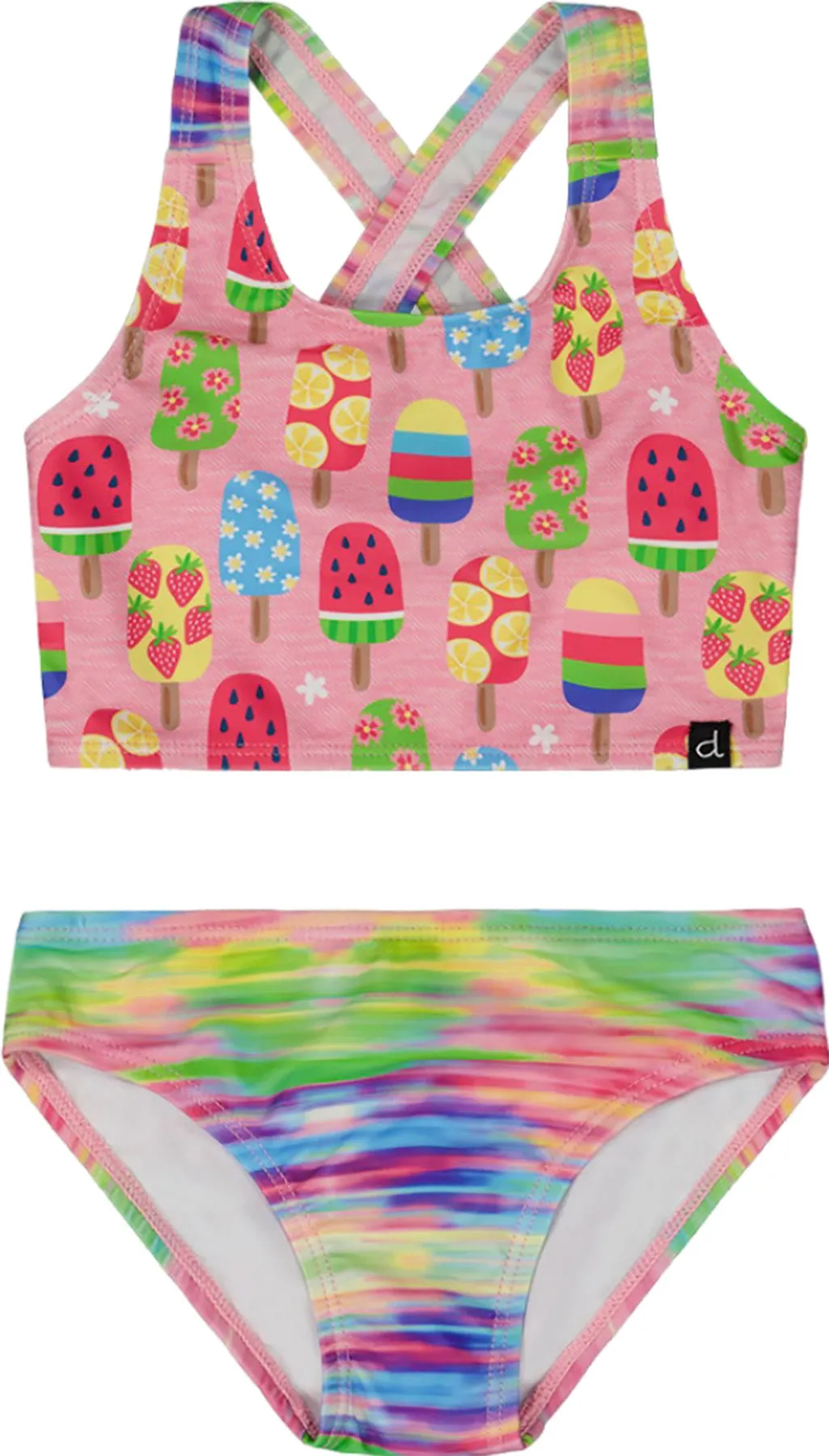 Multicolored Printed Two-Piece Swimsuit - Little Girl |-|Maillot de bain deux-pièces imprimé multicolore - Petite fille sold by Altitude Sports