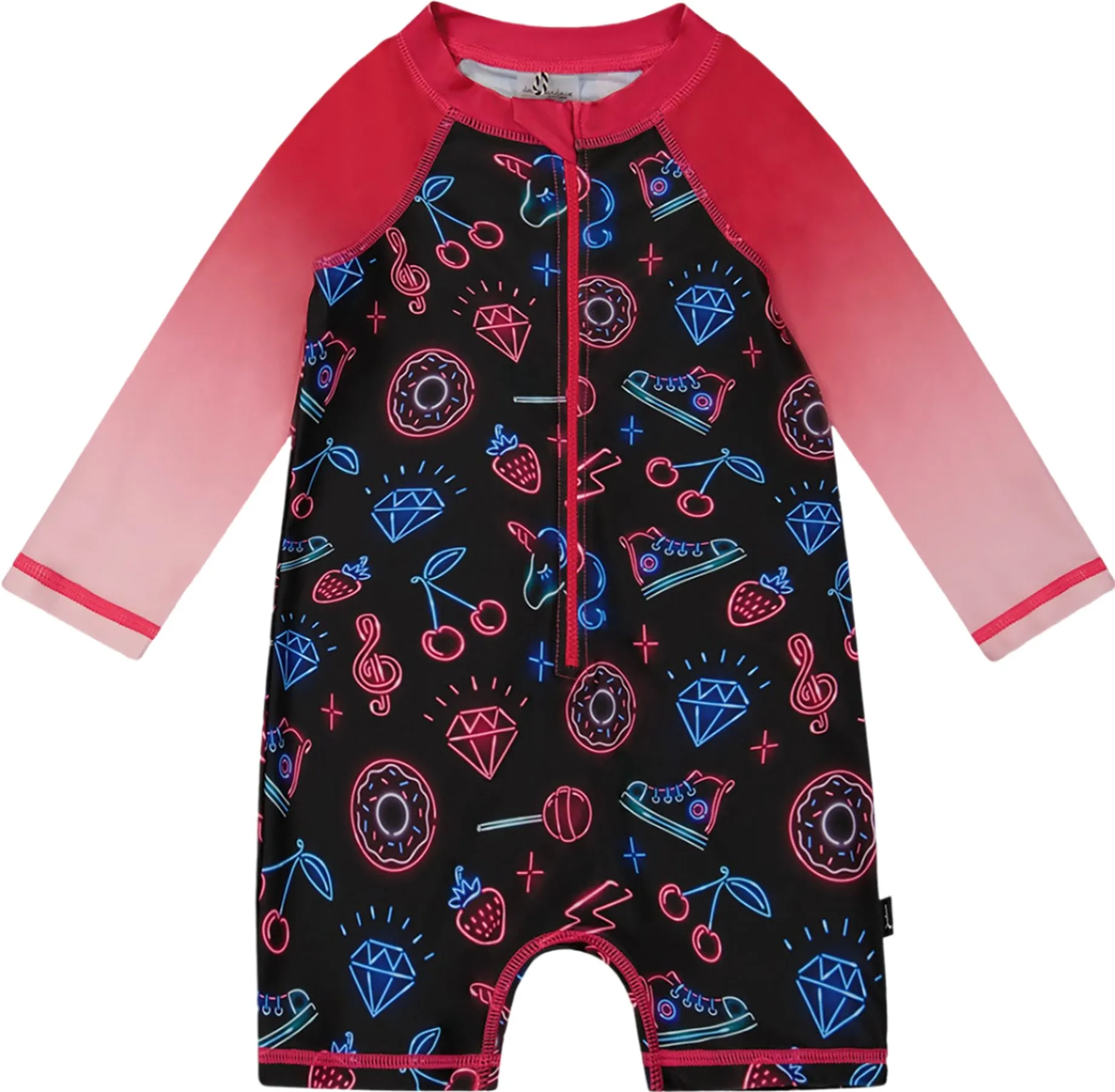 Printed One-Piece Long Sleeve Rashguard - Little Girl|-|Maillot de surf à manches longues une-pièce imprimé - Petite fille sold by Altitude Sports