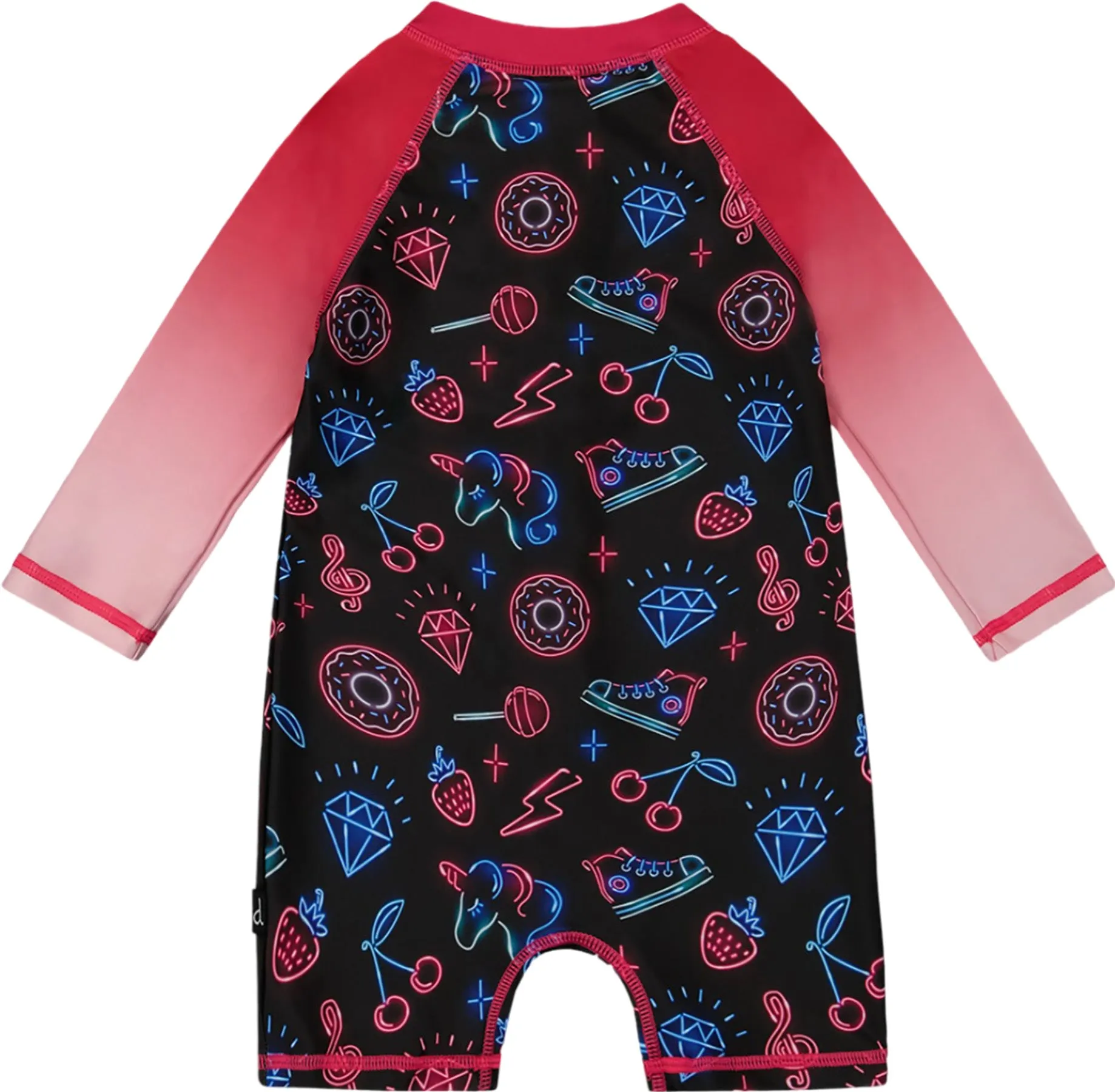 Printed One-Piece Long Sleeve Rashguard - Little Girl|-|Maillot de surf à manches longues une-pièce imprimé - Petite fille sold by Altitude Sports product image thumbnail 2