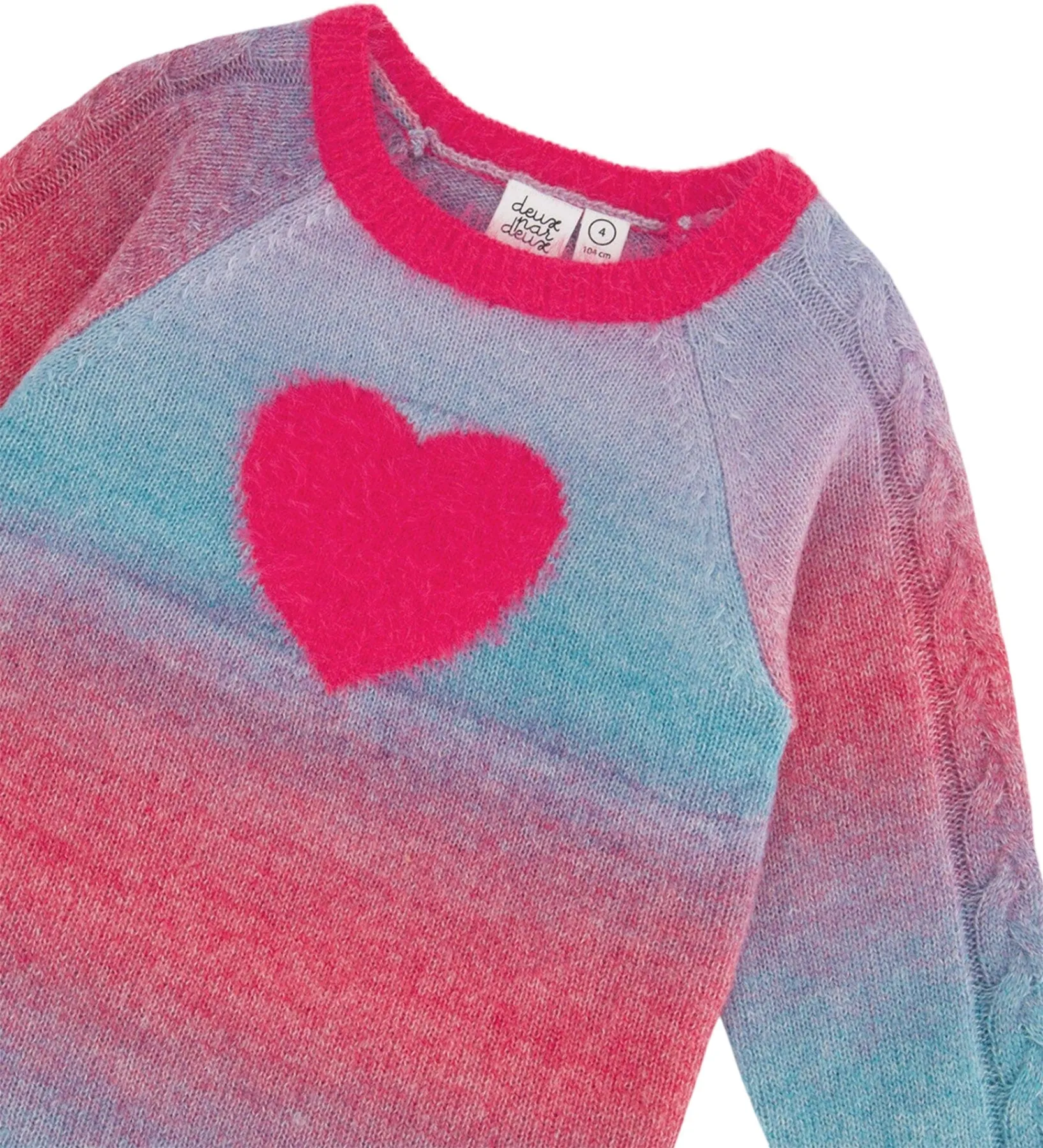 Knit Dress with Heart Gradient - Big Girl|-|Robe en tricot dégradé avec coeur - Grande Fille sold by Altitude Sports product image thumbnail 4