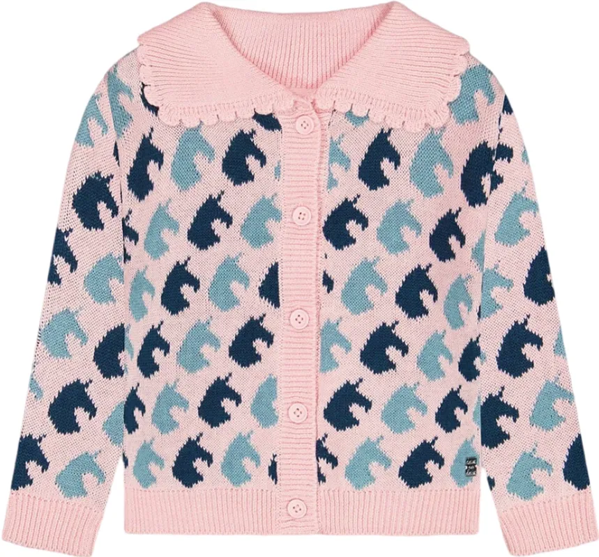Jacquard Unicorn Knit Cardigan - Big Girl|-|Cardigan en tricot jacquard avec licornes - Grande fille sold by Altitude Sports