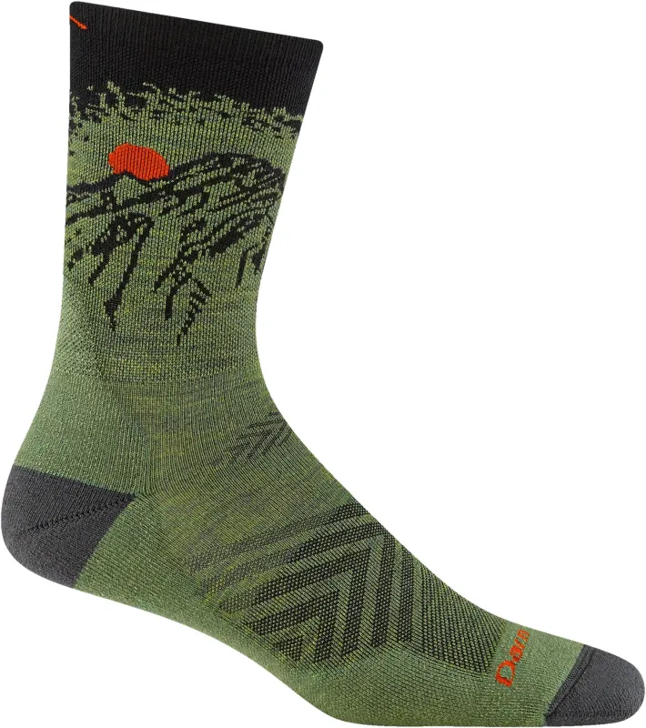 Vert Cushioned Micro Crew Ultra-Lightweight Running Socks - Men's|-|Chaussettes de course ultralégère mi-mollet avec matelassage Vert - Homme sold by Altitude Sports