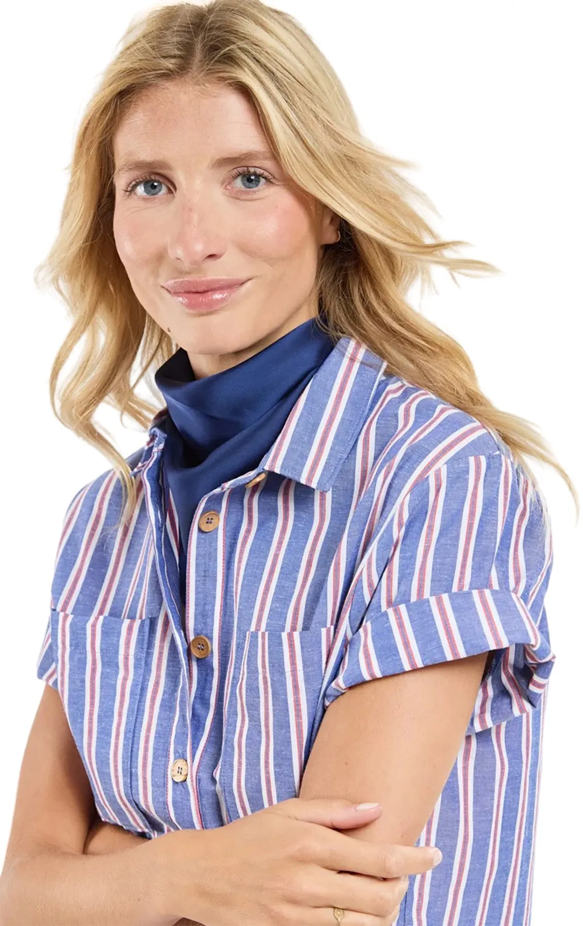 Striped Cotton and Linen Shirt Dress - Women's|-|Robe chemise rayée en coton et lin - Femme sold by Altitude Sports product image thumbnail 4