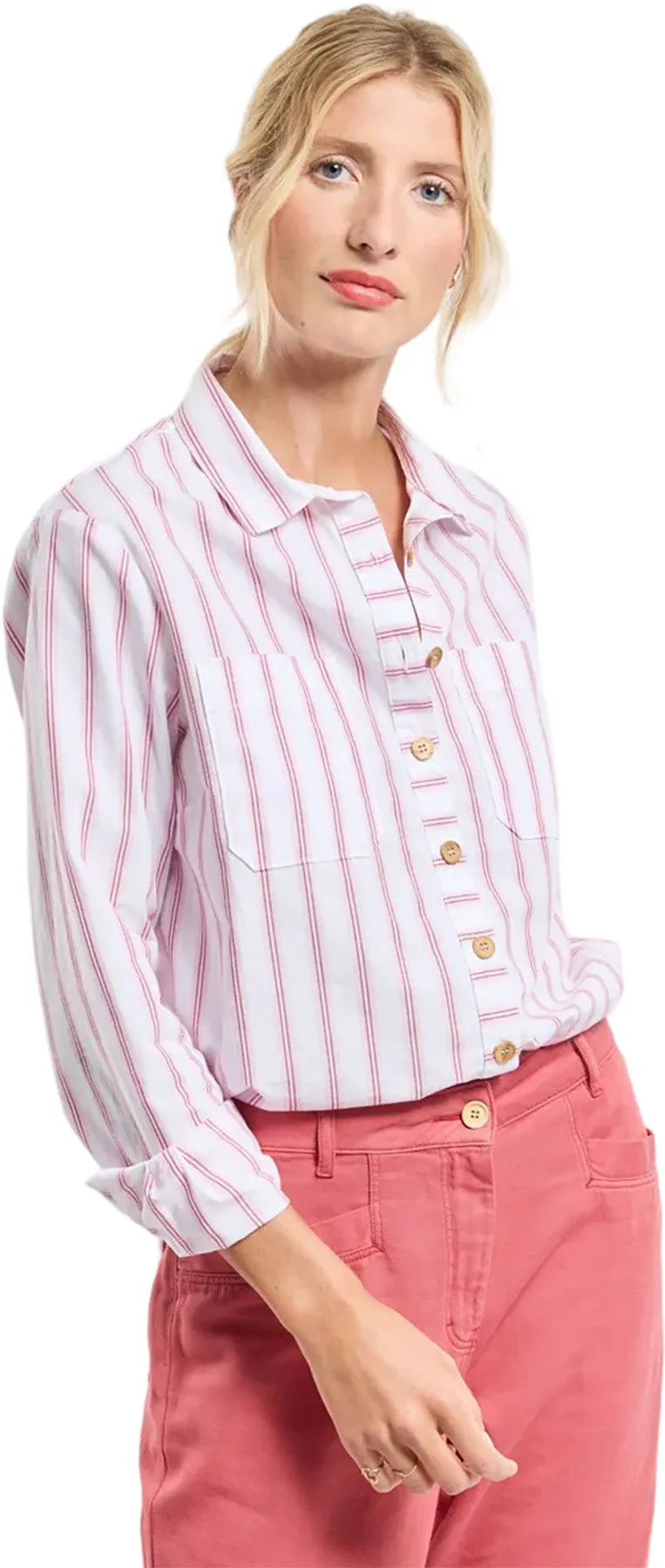 Striped Cotton and Linen Shirt - Women's|-|Chemise rayée en coton et lin - Femme sold by Altitude Sports product image thumbnail 3