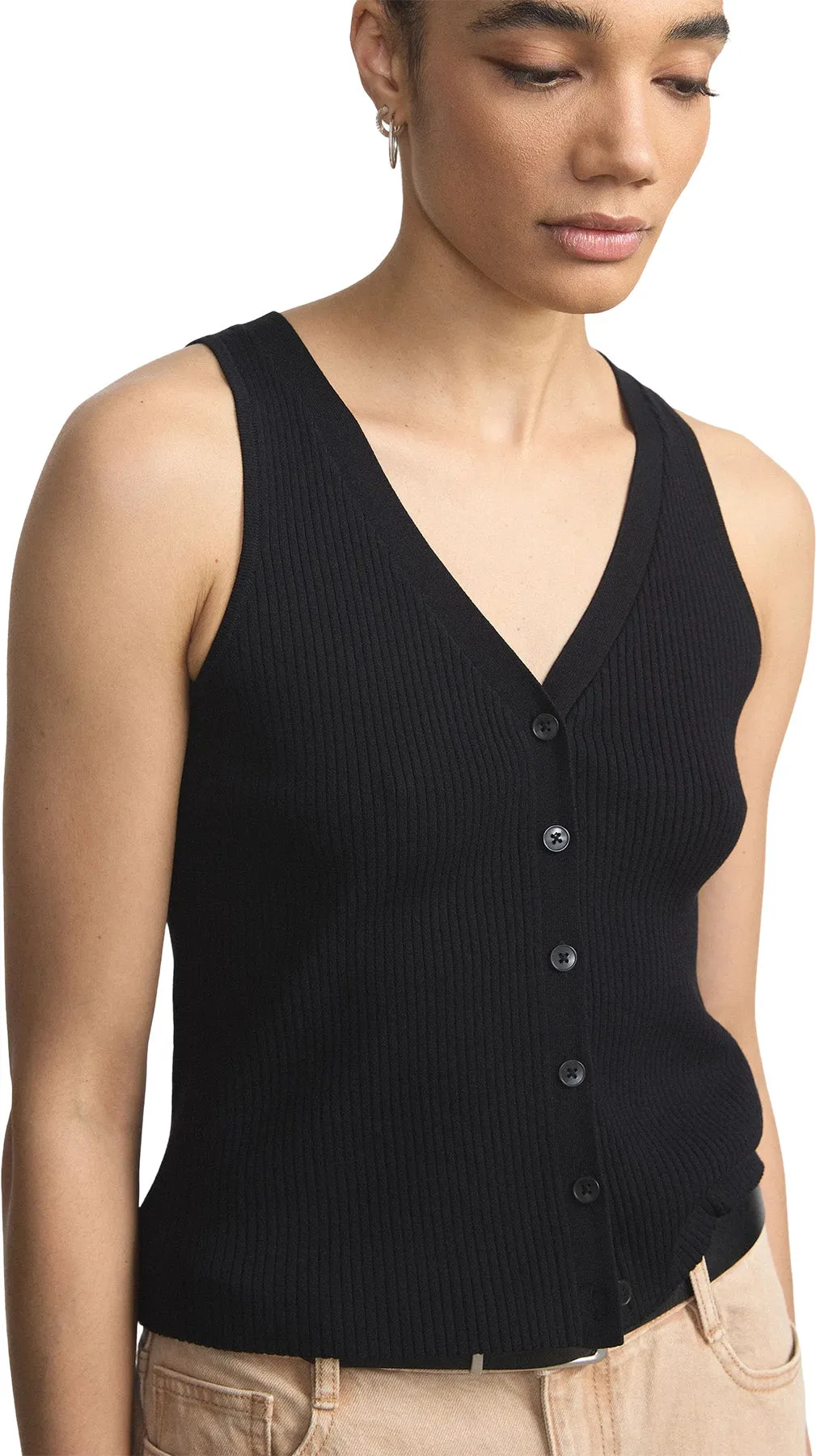 Button Up Sweater Vest - Women's|-|Gilet en tricot boutonné - Femme sold by Altitude Sports product image thumbnail 3