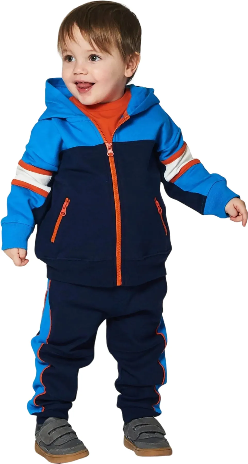 Full Zip Colorblock Navy Hooded Fleece Sweatshirt - Little Boy|-|Chandail en molleton à capuchon et à glissière pleine longueur Colorblock Navy - Petit garçon sold by Altitude Sports product image thumbnail 3