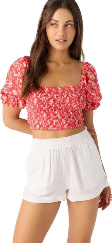 Lorna Short Sleeve Woven Crop Top - Women's|-|Haut écourté tissé à manches courtes Lorna - Femme sold by Altitude Sports