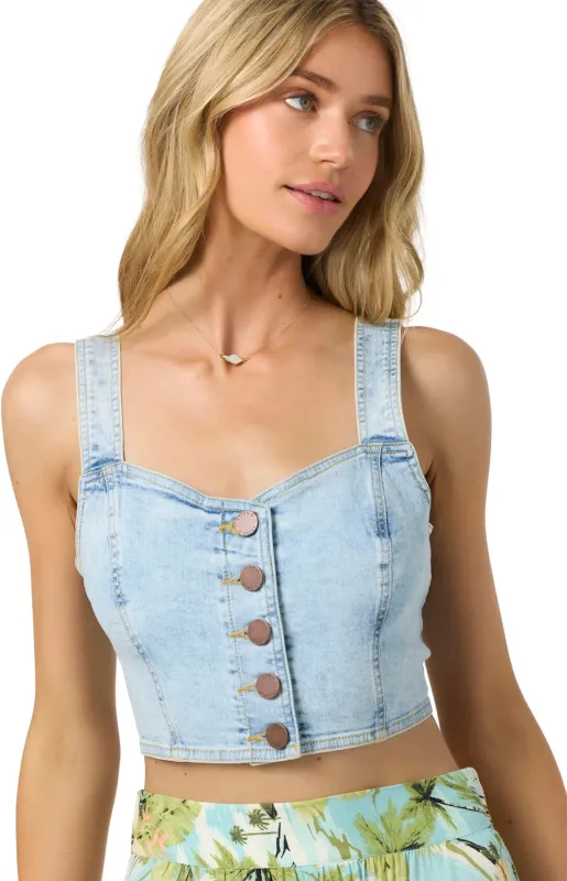 Delphina Short Sleeve Woven Denim Tank Top - Women's|-|Camisole en denim tissé à manches courtes Delphina - Femme sold by Altitude Sports