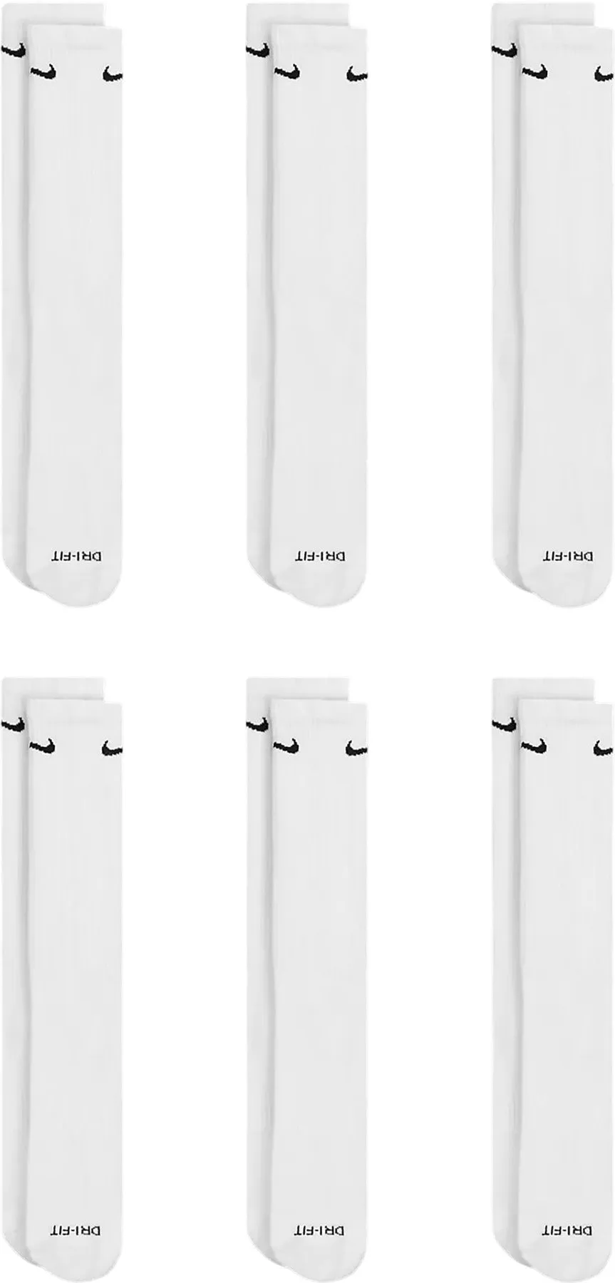 Everyday Plus 6 Pairs Cushioned Training Crew Socks|-|Chaussettes mi-mollet d'entraînement à coussinets paquet de 6 Everyday Plus sold by Altitude Sports