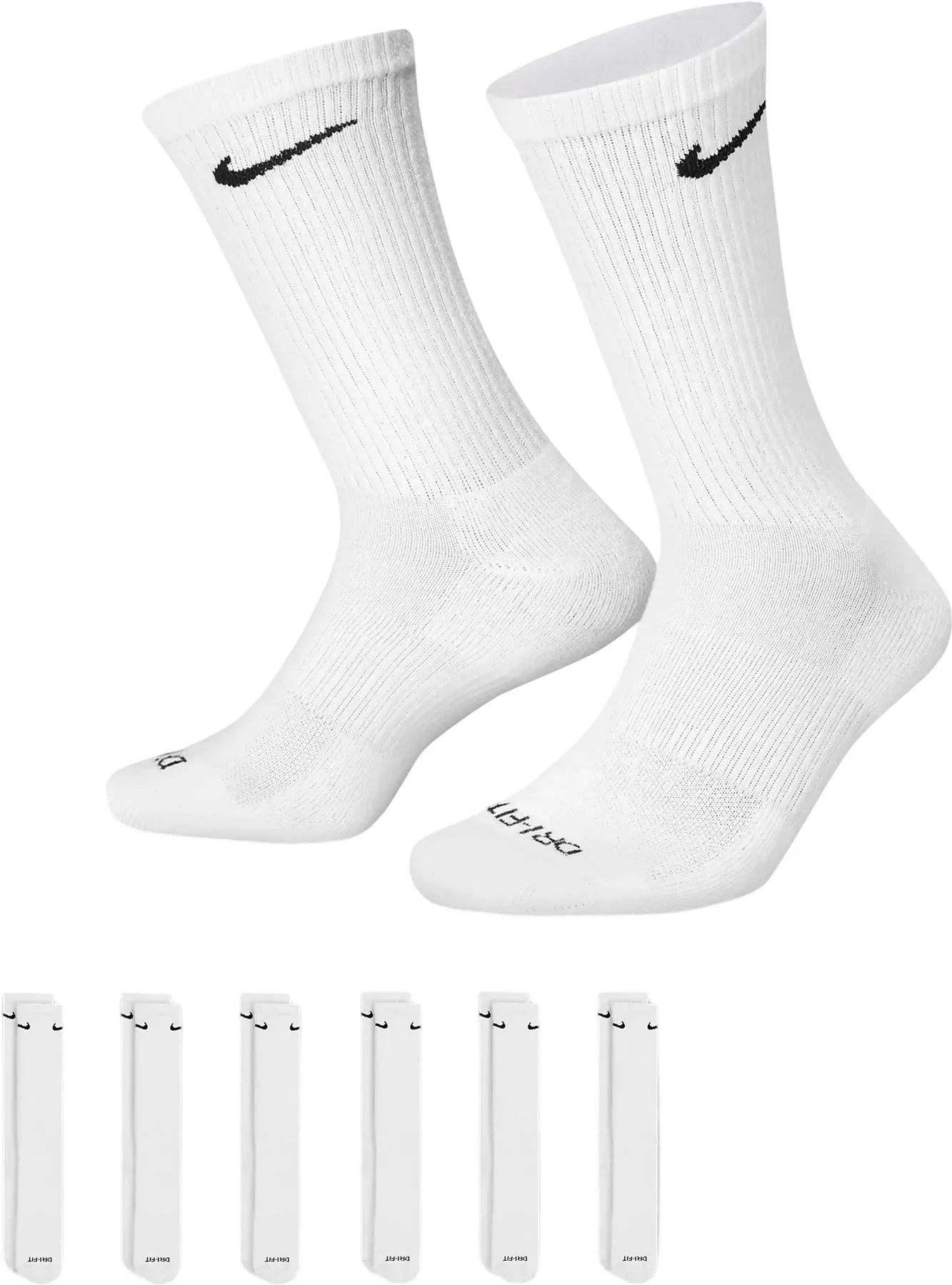 Everyday Plus 6 Pairs Cushioned Training Crew Socks|-|Chaussettes mi-mollet d'entraînement à coussinets paquet de 6 Everyday Plus sold by Altitude Sports product image thumbnail 3