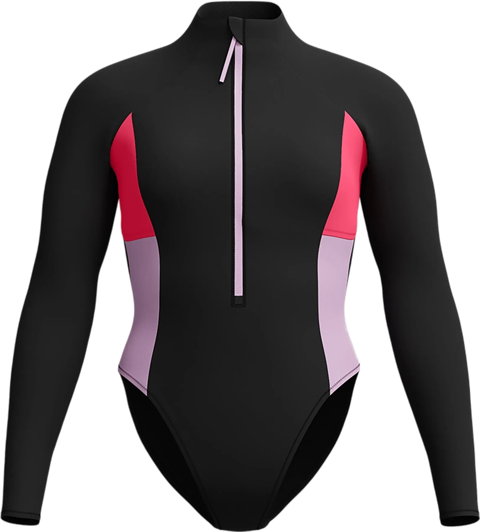 Colourblock Long Sleeve Zip Swimsuit - Women's|-|Maillot de bain zippé à manches longues couleurs contrastantes - Femme sold by Altitude Sports