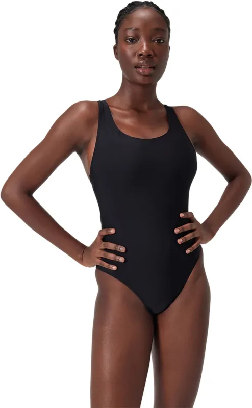 Solid Highneck Scoop Swimsuit - Women's|-|Maillot de bain uni à encolure haute échancrée - Femme sold by Altitude Sports