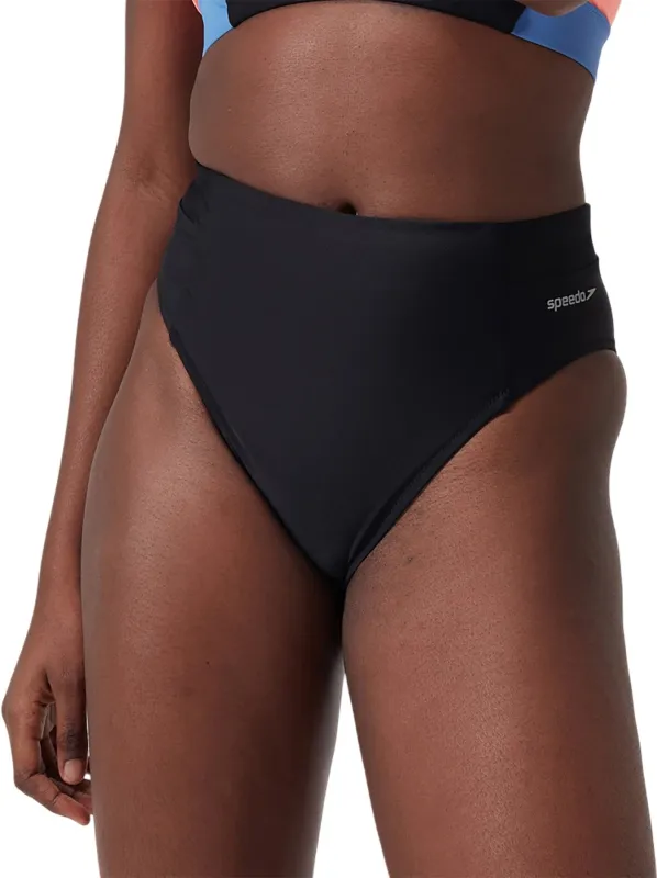Solid High Waisted Bikini Bottom - Women's|-|Bas de bikini taille haute uni - Femme made by Speedo