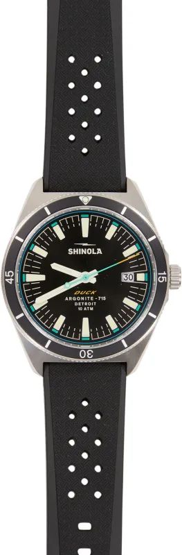 Duck 3HD 40mm Canary Rubber Strap Watch - Unisex|-|Montre Duck 3HD 40mm Canary Rubber Strap - Unisexe made by Shinola