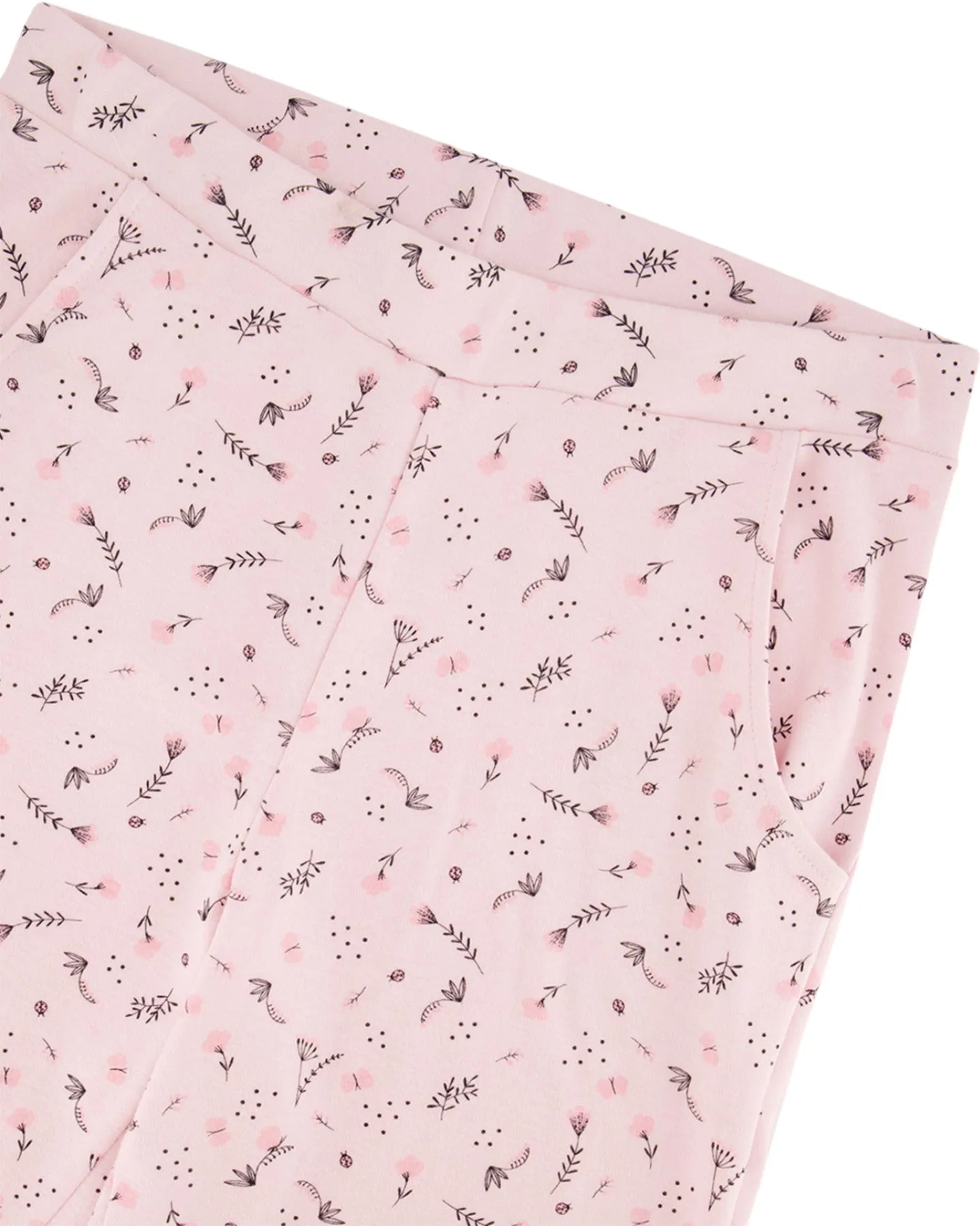 Flowers Printed Organic Cotton Two-Piece Pajama Set - Girl|-|Ensemble de pyjama deux-pièces imprimé à petites fleurs en coton biologique - Fille sold by Altitude Sports product image thumbnail 3