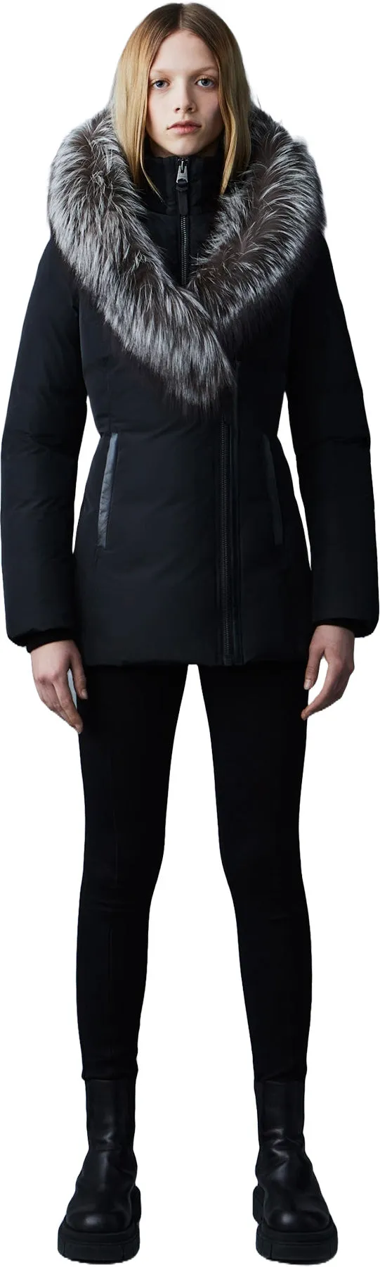 Adali Down Coat With Silver Fox Fur Signature Mackage Collar - Women's|-|ADALI Manteau en duvet avec col signature Mackage en fourrure de renard argenté - Femme sold by Altitude Sports product image thumbnail 2