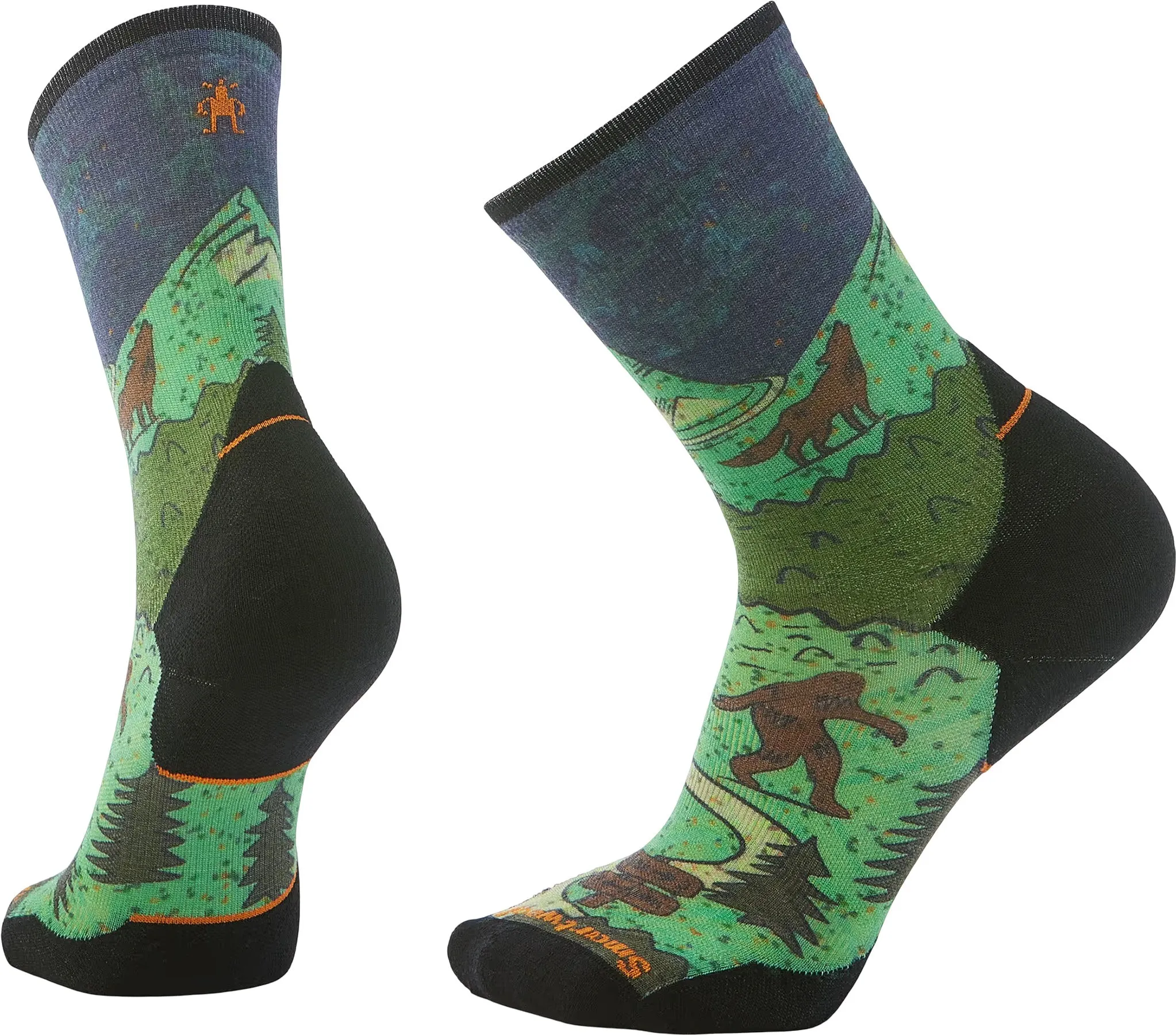Trail Run Targeted Cushion Neature Print Crew Socks - Unisex|-|Chaussettes mi-mollet de trail avec coussin ciblé et imprimé Neature - Unisexe sold by Altitude Sports