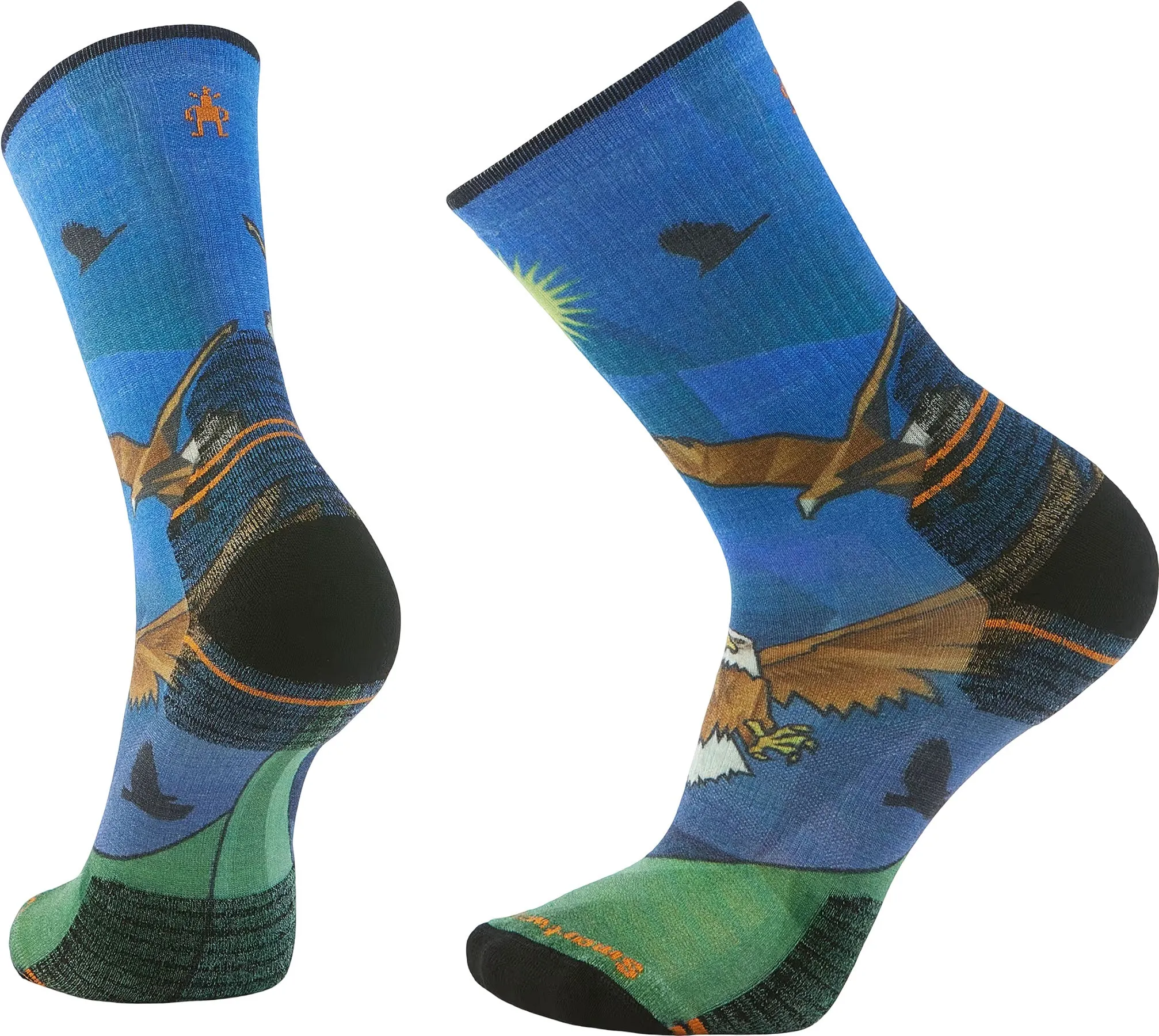 Hike Targeted Cushion Eagle Print Crew Socks - Unisex|-|Chaussettes mi-mollet de randonnée à coussin ciblé avec motif d’aigle - Unisexe sold by Altitude Sports