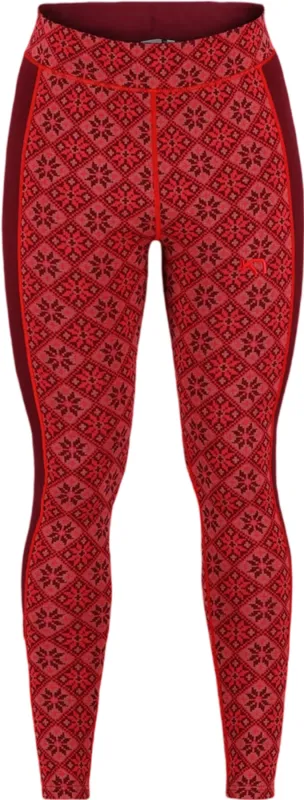 Rose Wool High Waist Base Layer Pants - Women's|-|Couche de base pour le bas taille haute en laine mérinos Rose - Femme sold by Altitude Sports