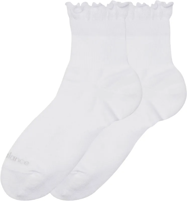Active Ruffle 2 Pack Quarter Socks - Unisex |-|Chaussettes longueur quart à volants paquet de 2 Active - Unisexe made by New Balance