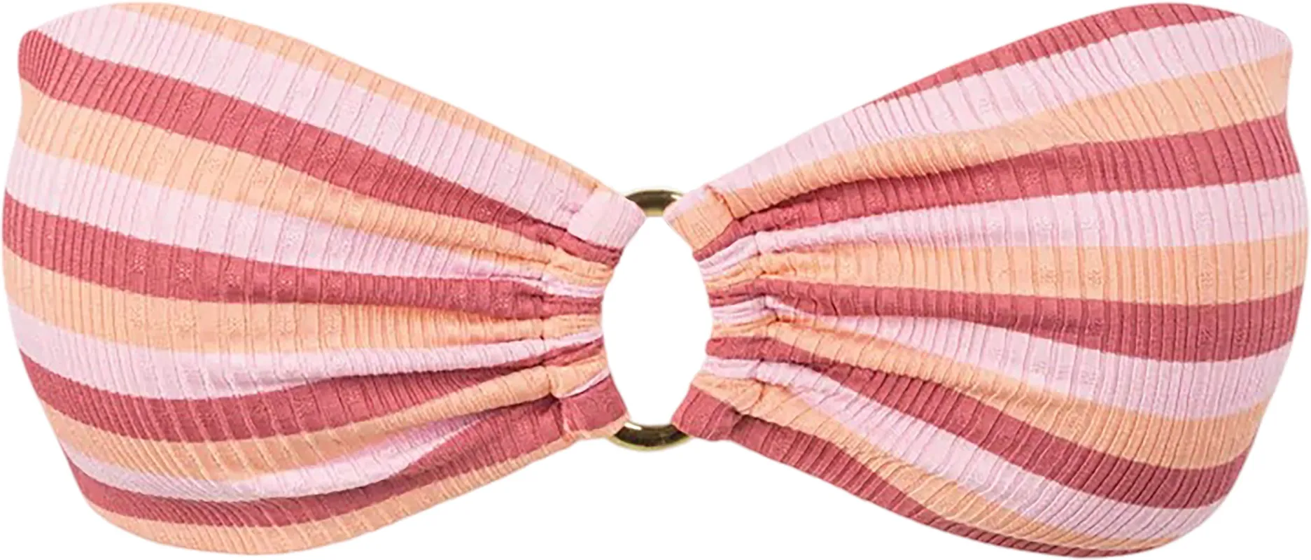 Ibiza Stripe Rib Bandeau Swim Top - Women's|-|Haut de bain bandeau côtelé à rayures Ibiza - Femme made by Rhythm.