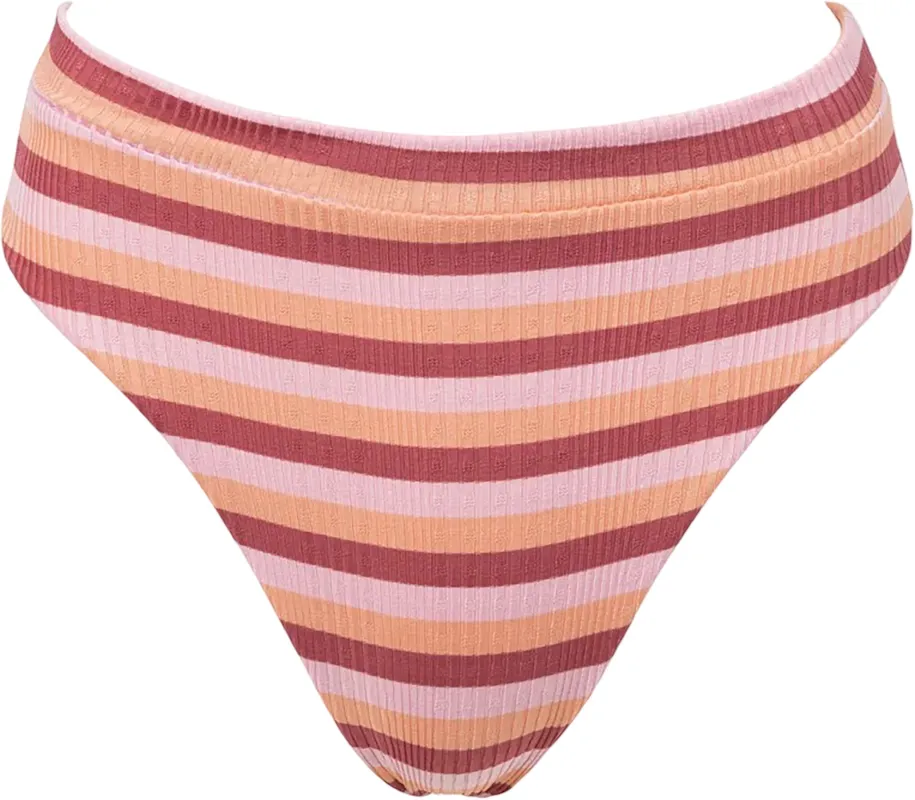 Ibiza Stripe Rib Hi-Waist Swim Bottom - Women's|-|Bas de bain taille haute côtelé à rayures Ibiza - Femme sold by Altitude Sports