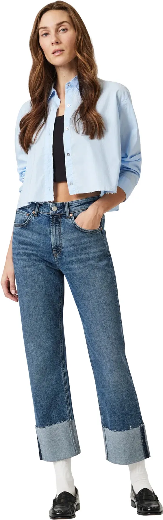 Savannah cuffed straight leg Jeans - Women's|-|Jean jambe droite à revers Savannah - Femme sold by Altitude Sports product image thumbnail 4