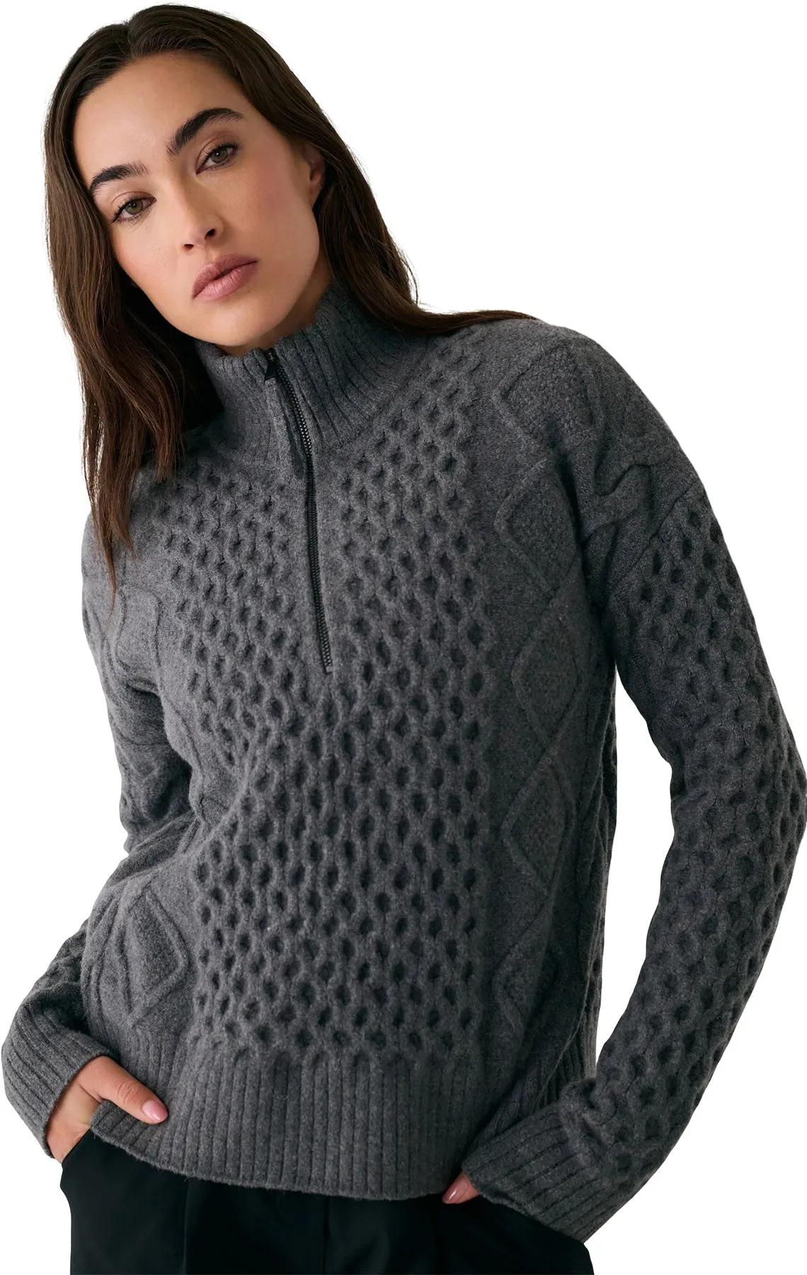Camila 1/2 Zip Sweater - Women's|-|Chandail à demi-glissière Camila - Femme sold by Altitude Sports