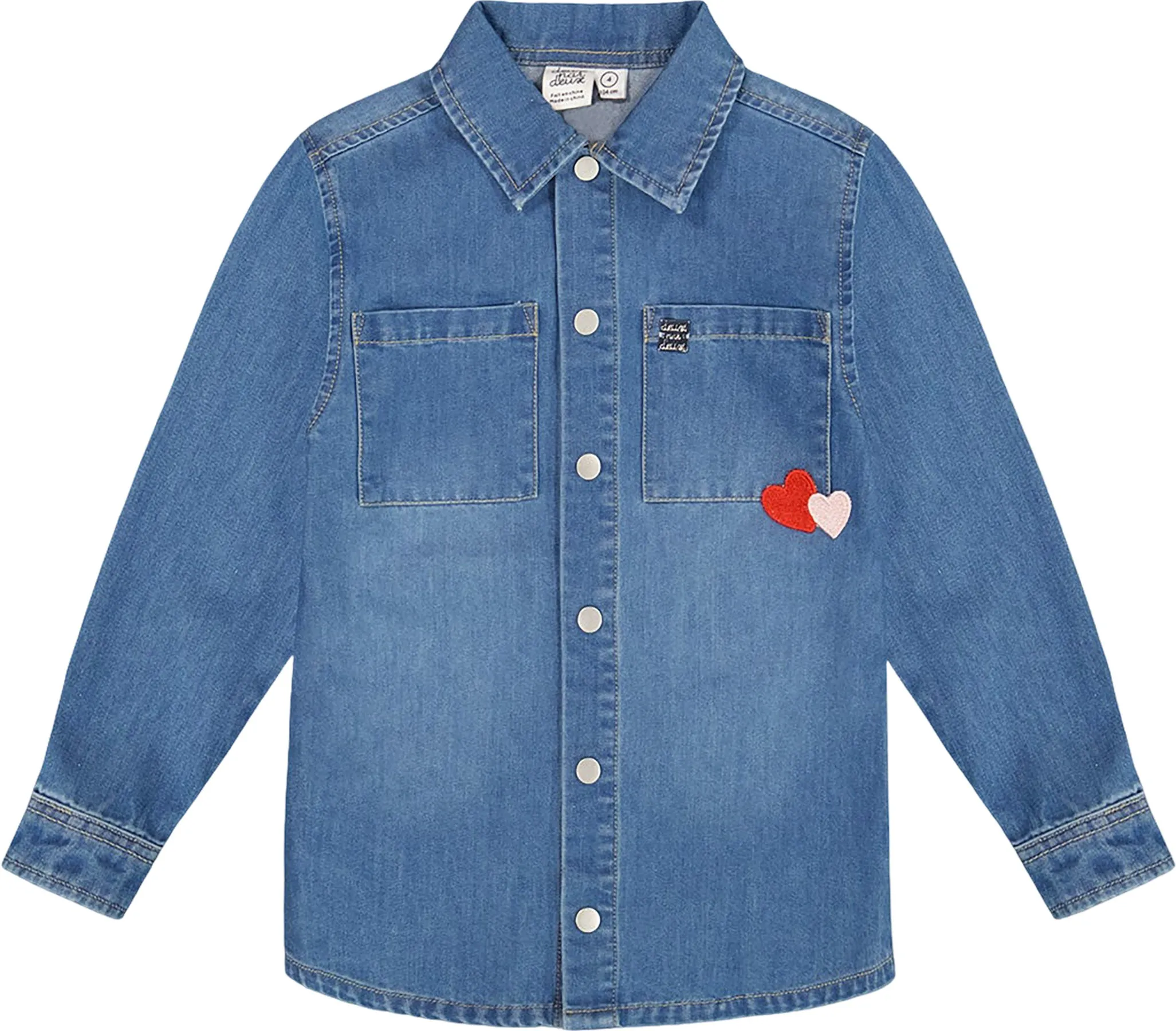 Shirt with Patch Pockets and Apple Patch - Big Girl|-|Chemise avec poches plaquées et écusson en forme de pomme - Grande fille sold by Altitude Sports