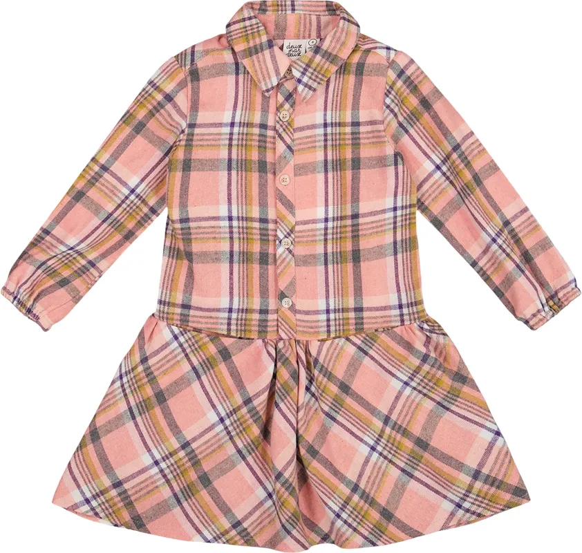 Plaid Shirt Dress with Frill - Big Girl|-|Robe chemisier à carreaux avec volant - Grande fille sold by Altitude Sports