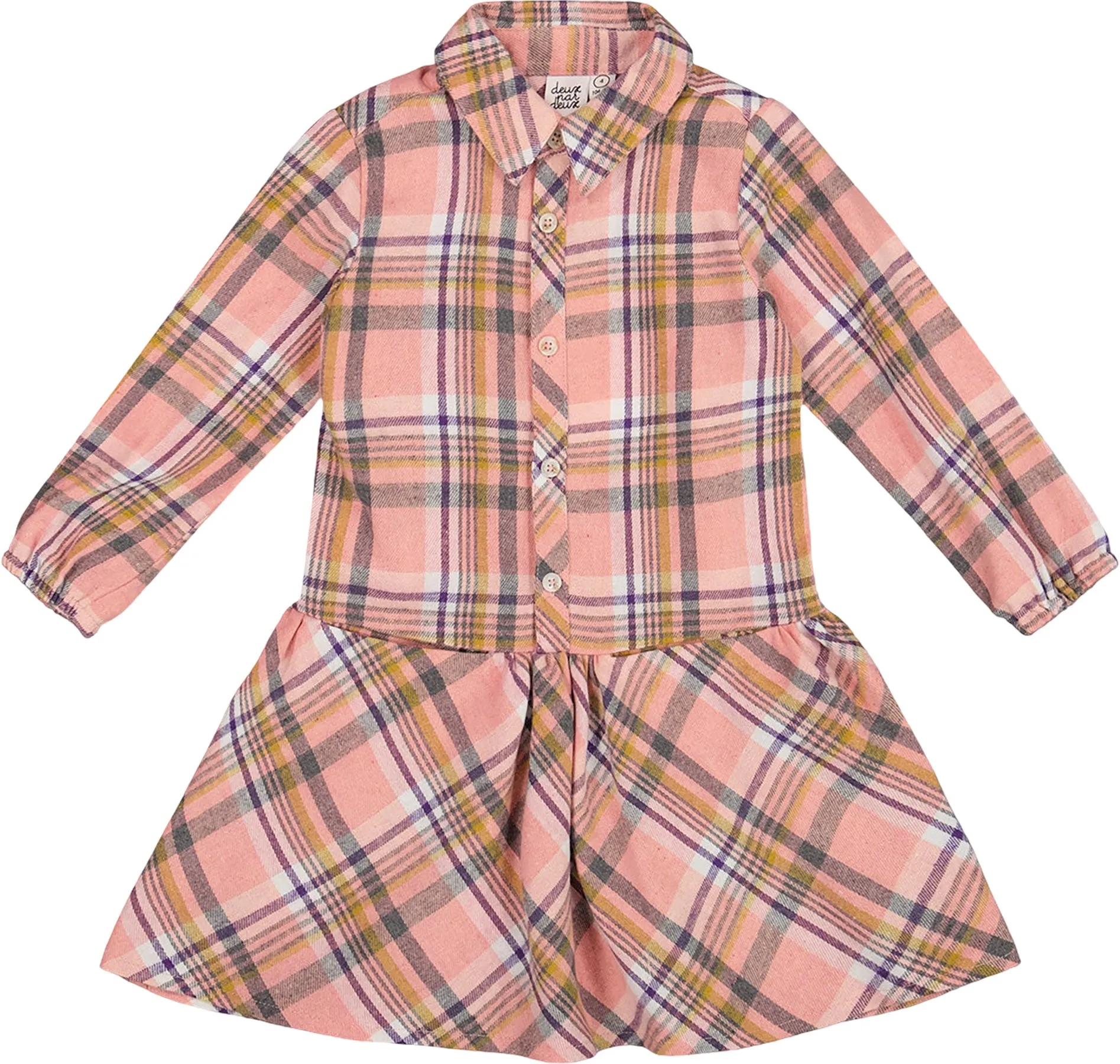 Plaid Shirt Dress with Frill - Big Girl|-|Robe chemisier à carreaux avec volant - Grande fille sold by Altitude Sports