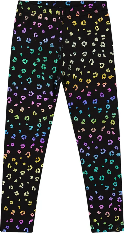 Multicolor Leopard Stretch Jersey Leggings - Big Girl|-|Legging en jersey extensible Multicolore Leopard - Grande fille made by deux par deux