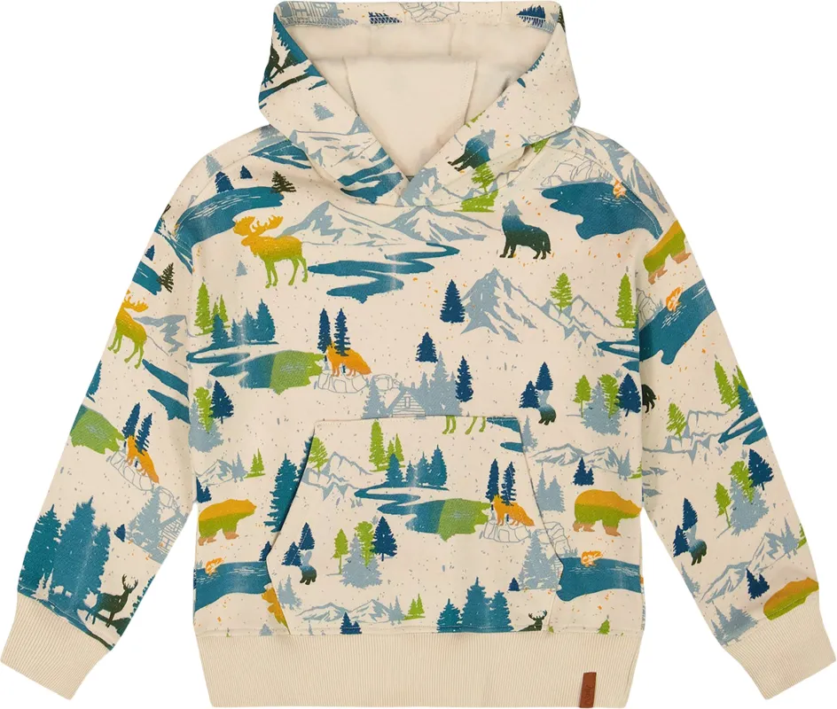 Beige Printed Hooded Fleece Sweatshirt - Little Boy|-|Chandail en molleton à capuchon imprimé Beige - Petit garçon sold by Altitude Sports