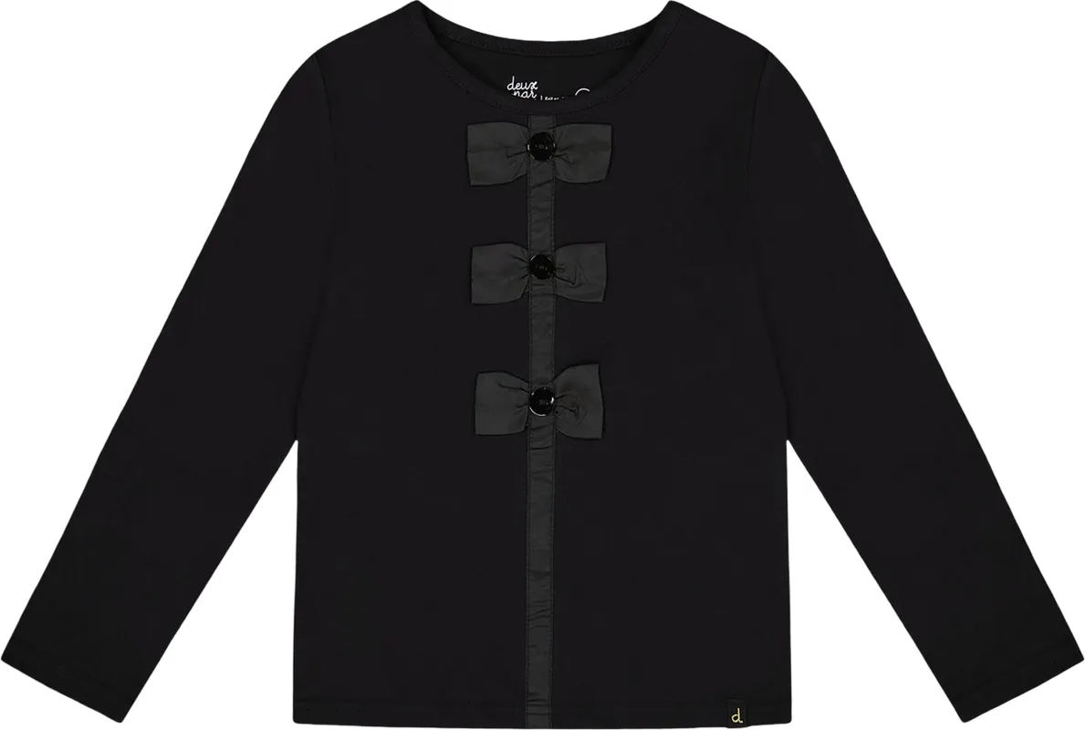 Long Sleeve Organic Cotton Jersey Bow T-Shirt - Big Girl|-|T-shirt à manches longues en jersey de coton biologique avec nœuds - Grande fille sold by Altitude Sports