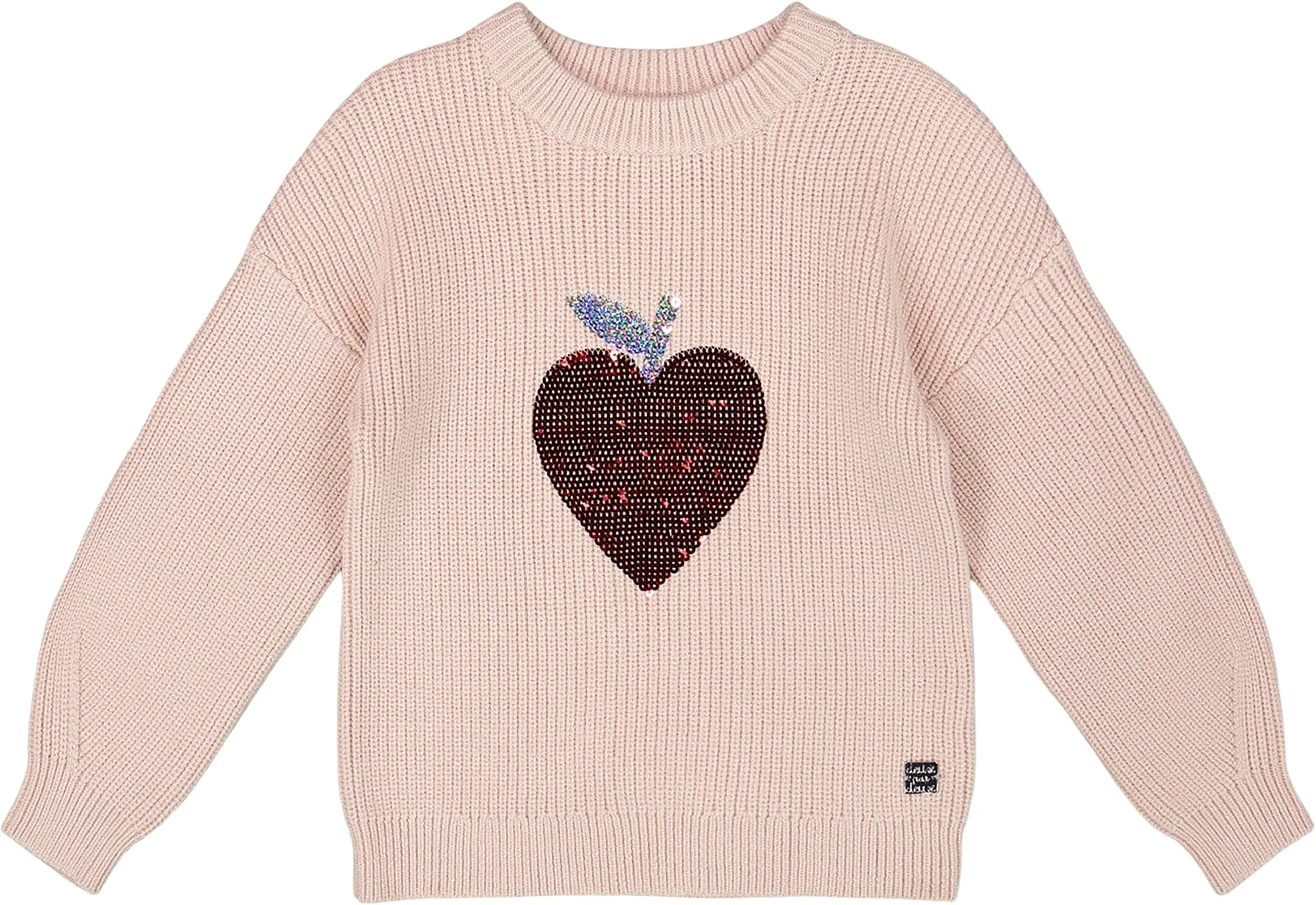 Knit Sweater with Sequin Heart - Little Girl|-|Chandail en tricot avec cœur en sequins - Petite fille sold by Altitude Sports