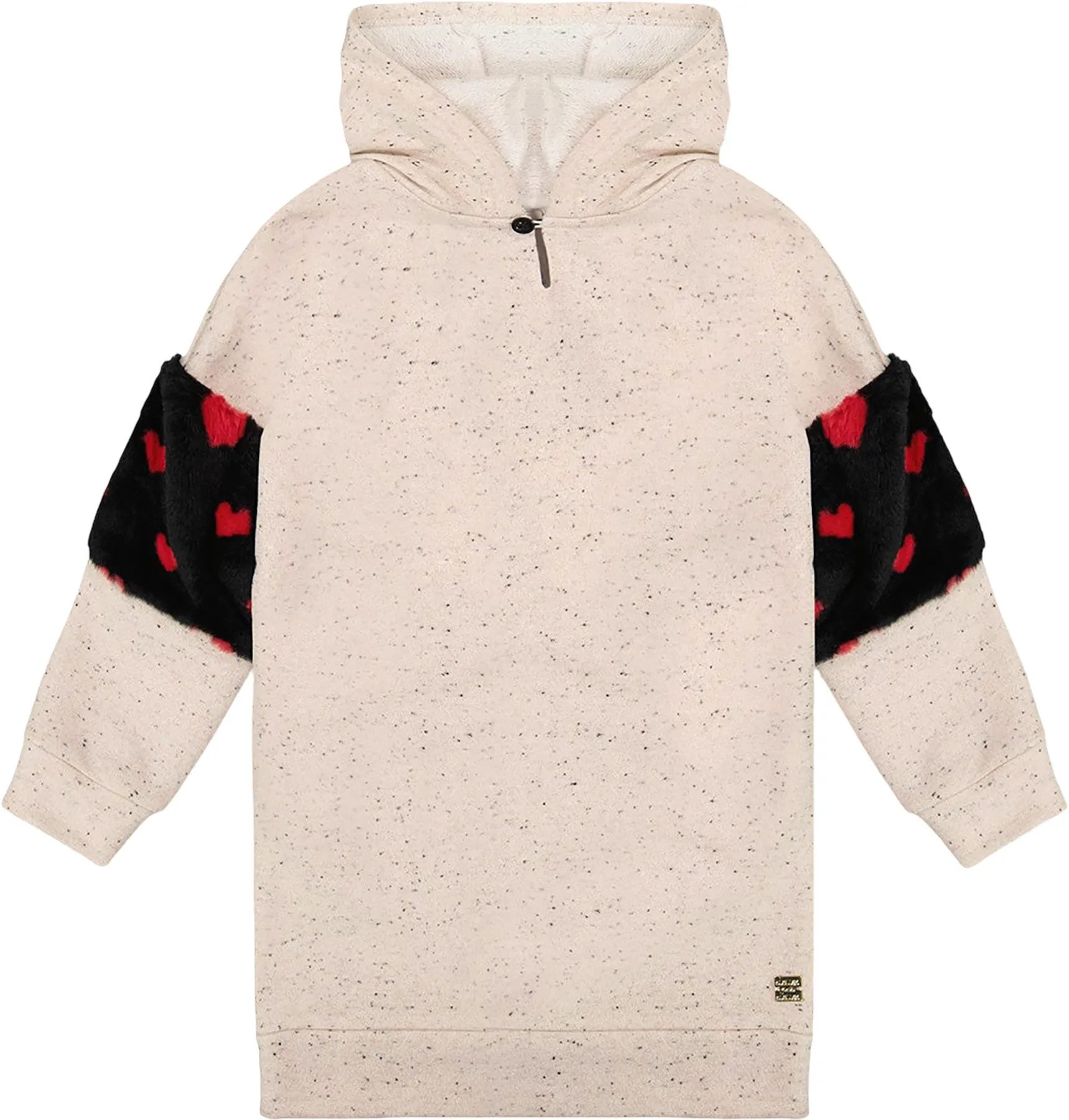 Hooded Glittering French Terry Dress with Heart Bag - Big Girl|-|Robe à capuchon en éponge française scintillant avec sacoche en cœur - Grande fille sold by Altitude Sports