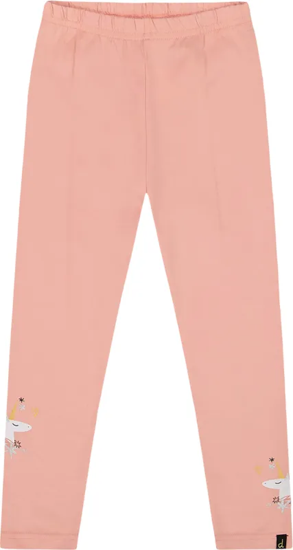 Pink With Hearts Organic Cotton Leggings - Big Girl|-|Legging en coton biologique Rose et Coeurs - Grande fille sold by Altitude Sports