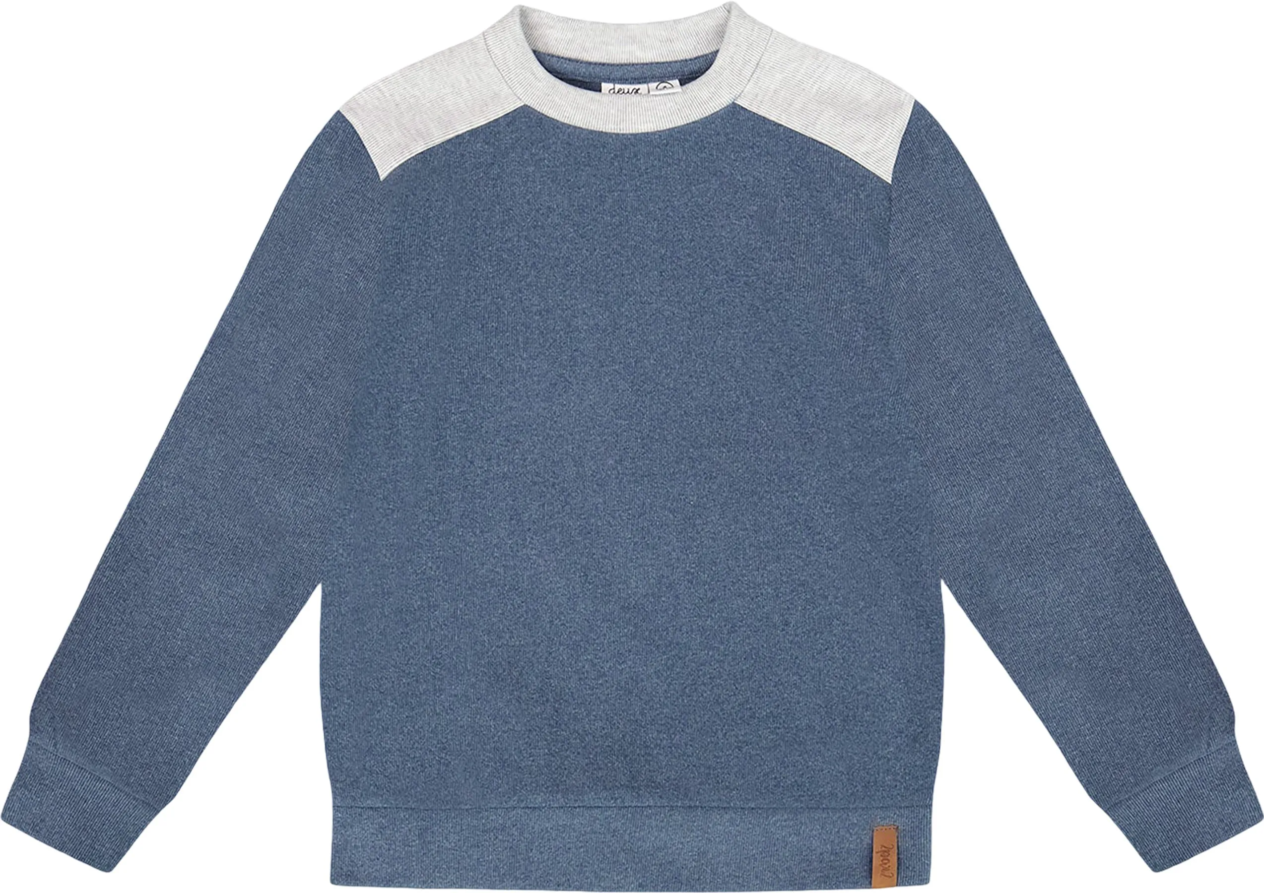 Super Soft Long Sleeve Flat Back Rib Top with Elbow Patches - Big Boy|-|Haut côtelé plat ultra-doux à manches longues avec coudières - Grand garçon sold by Altitude Sports
