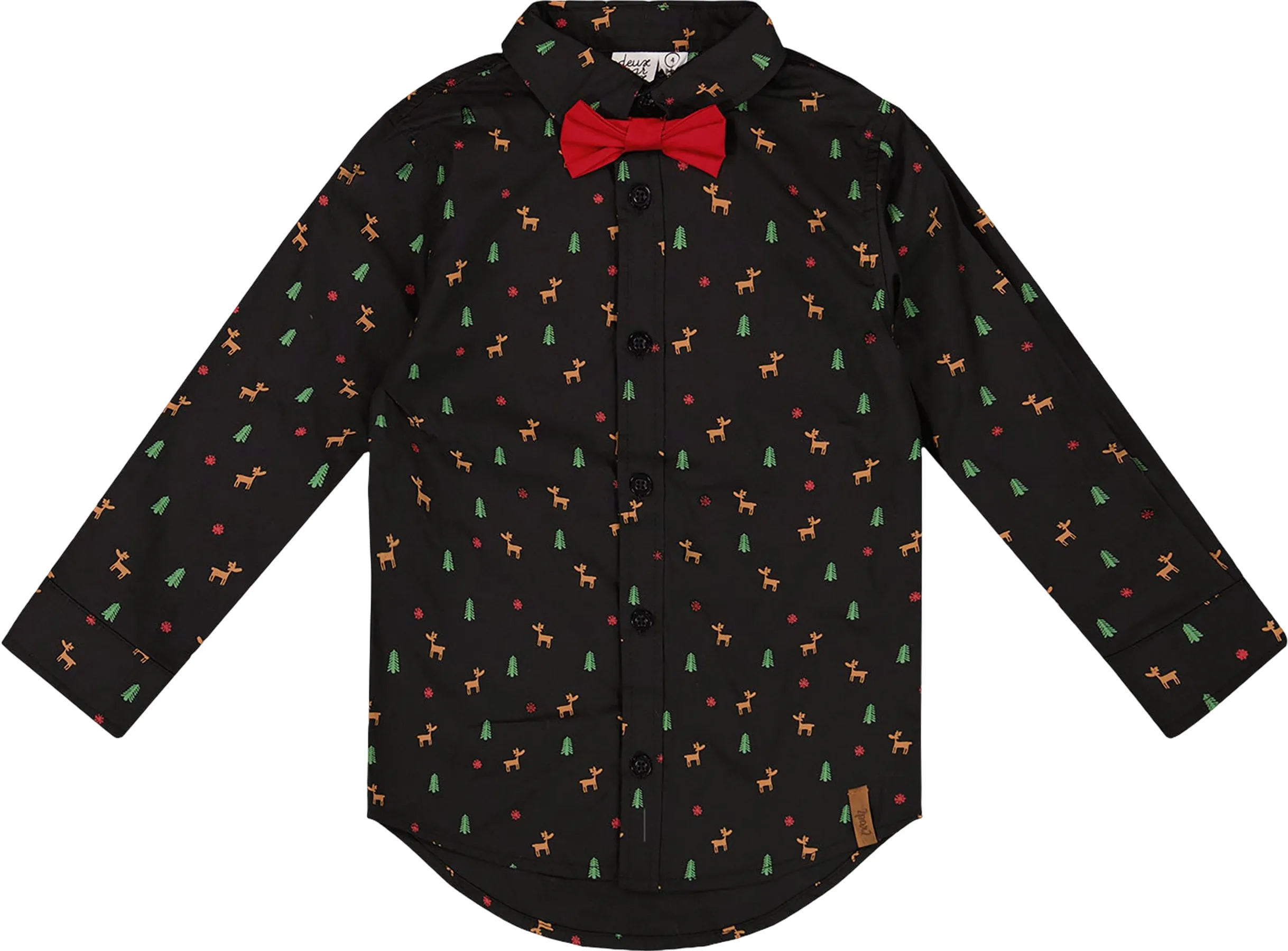 Printed Poplin Shirt with Bow Tie - Little Boy|-|Chemise popeline imprimée avec nœud papillon - Petit garçon sold by Altitude Sports