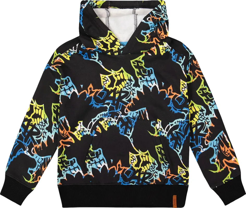 Black Printed Hooded Fleece Sweatshirt - Little Boy|-|Chandail en molleton à capuchon imprimé Noir - Petit garçon sold by Altitude Sports