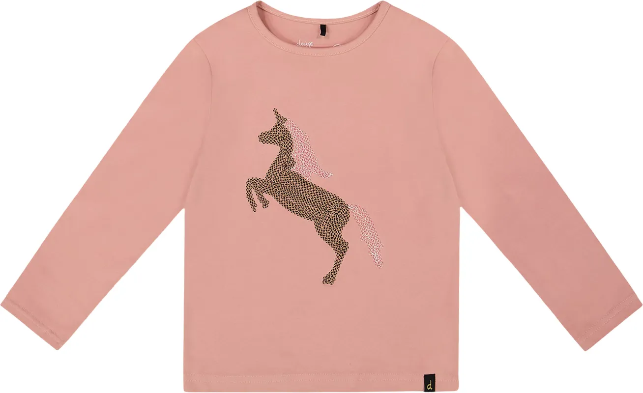Sequin Unicorn Organic Cotton Long Sleeve T-Shirt - Little Girl|-|T-shirt à manches longues en coton biologique Sequin Licorne - Petite fille sold by Altitude Sports