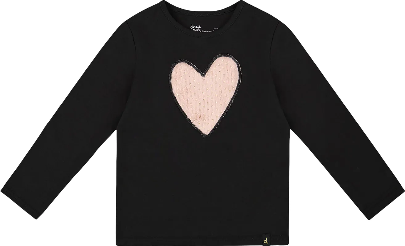 Heart Organic Cotton Long Sleeve T-Shirt - Little Girl|-|T-shirt à manches longues en coton biologique Coeur - Petite fille sold by Altitude Sports