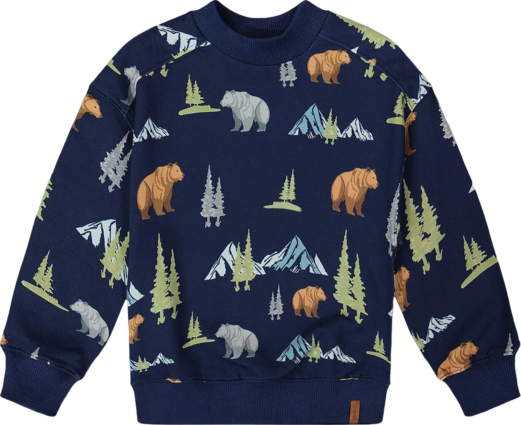 Navy Animal Print Pullover Fleece Sweatshirt - Big Boy|-|Chandail en molleton à enfiler Bleu Marin Animal - Grand garçon sold by Altitude Sports