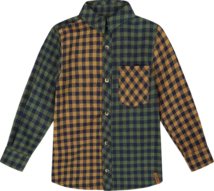 Long Sleeve Flannel Shirt - Little Boy|-|Chemise en flanelle à manches longues - Petit garçon made by deux par deux