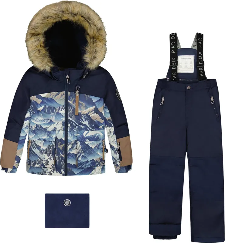Play Two-Piece Snowsuit with Printed Colorblocked Jacket - Little Boy|-|Habit de neige deux pièces avec manteau en bloc de couleurs Play - Petit garçon sold by Altitude Sports