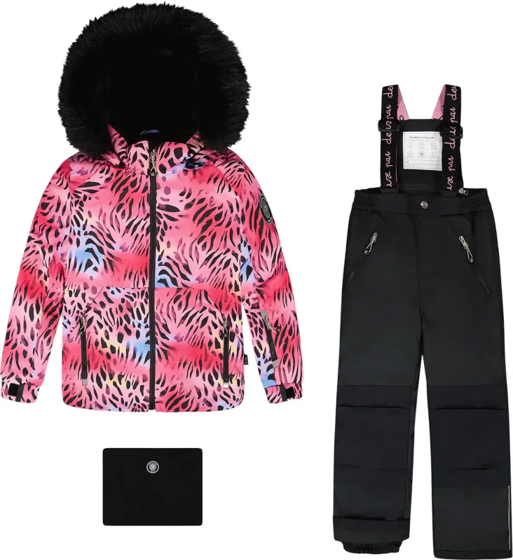 Play Two-Piece Snowsuit with Multicolor Print Jacket and Solid Pant - Little Girl|-|Habit de neige deux pièces avec manteau multicolore et pantalon Play - Petite fille sold by Altitude Sports