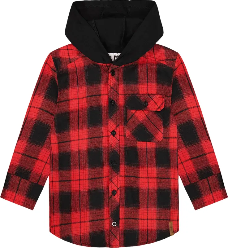 Plaid Flannel Shirt with Hoodie - Big Boy|-|Chemise en flanelle à capuchon carreaux - Grand garçon sold by Altitude Sports